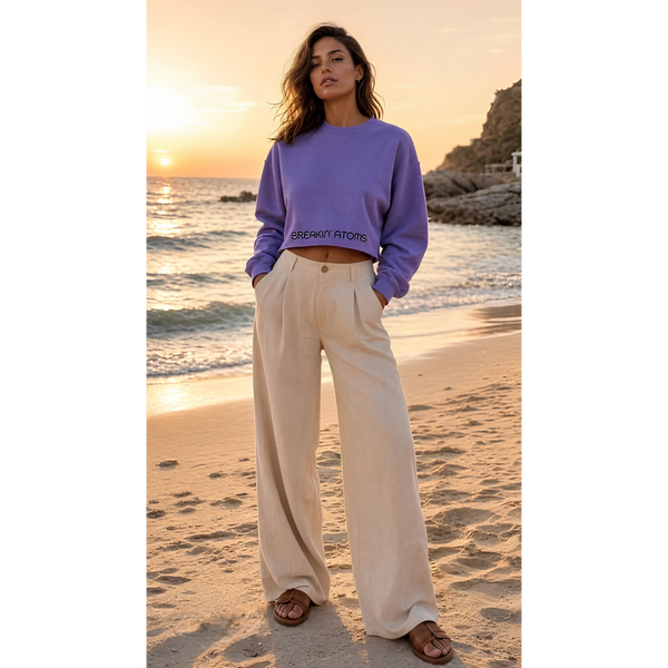 Purple Crop Sweatshirt — Summer '26