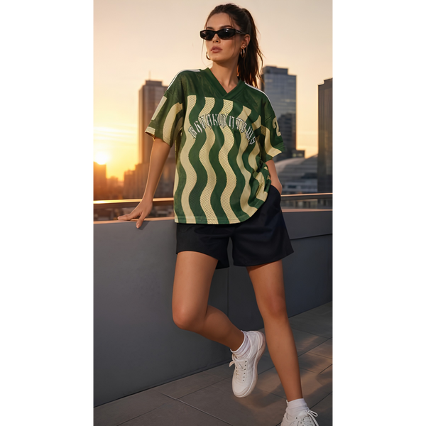 Wavy Stripe Mesh Jersey — Summer '26