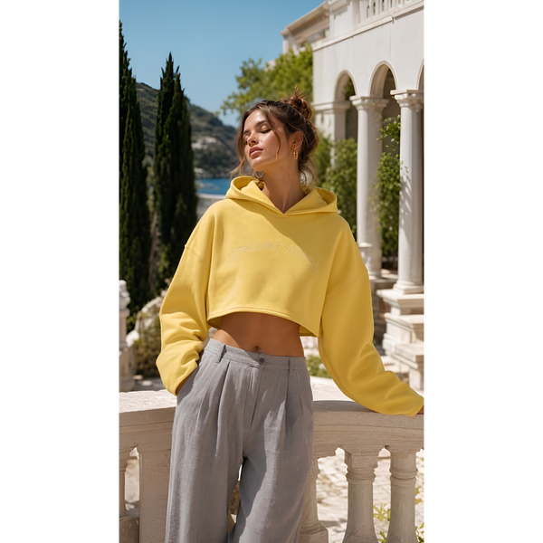 Yellow Crop Hoodie — Summer '26