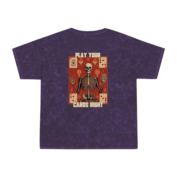 PLAY YOUR CARDS RIGHT Mineral Wash T-Shirt - BREAKIN' ATOMS