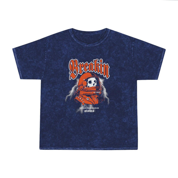 Breakin' Atoms Space Skull Mineral Wash Tee - BREAKIN' ATOMS