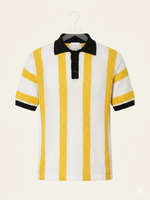 Yellow Stripe Knit Polo By Breakin' Atoms Summer 26 thumbnail 3