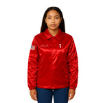 Woman Wearing Breakin' Atoms Satin Jacket thumbnail 6