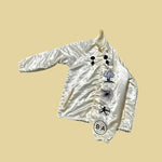 Breakin' Atoms Off-White Satin Jacket Product Photo thumbnail 5