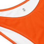 “Breakin’ Atoms Solar Flare Bandeau bikini in vibrant orange, inside label view thumbnail 5