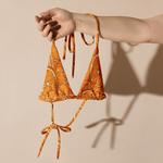 “Breakin’ Atoms Tangy Vibe Bikini Top with citrus-inspired print, front view” thumbnail 4