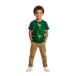 Kids Gold Flamingo Tee t-shirt on boy thumbnail 1