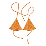 “Breakin’ Atoms Tangy Vibe Bikini Top with citrus-inspired print, front view” thumbnail 2