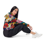 Breakin Atoms 2D Floral Women’s Cropped Windbreaker - BREAKIN' ATOMS thumbnail 4