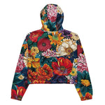 Breakin Atoms 2D Floral Women’s Cropped Windbreaker - BREAKIN' ATOMS thumbnail 5