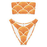 “Back view of Deco Bloom bikini set with high-cut bottoms and strapless top” thumbnail 3