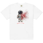 Breakin’ Atoms Into Another World astronaut graphic heavyweight T-shirt in White thumbnail 4