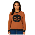 Model wearing Breakin' Atoms "Shadow Jack Knitted Sweater," a bold black and grey crewneck with abstract character artwork and streetwear edge — perfect for cold-weather expression and artistic layering. thumbnail 1