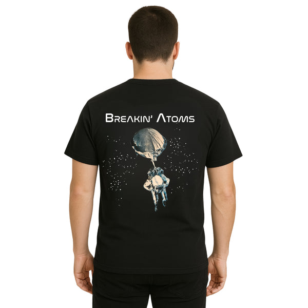 Breakin Atoms Spaceman logo tee shirt by Breakin' Atoms – Trendy urban fashion for a casual yet stylish look"