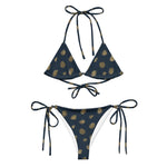 “Breakin’ Atoms Summer Stripe Set with golden stripes, front view” thumbnail 2