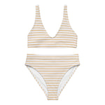 “Breakin’ Atoms Summer Stripe Set with golden stripes, front view” thumbnail 2