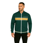 Model wearing Breakin' Atoms "Vintage Volley Jacket," a retro-inspired zip-up with color-blocked detailing and athletic flair — perfect for transitional weather and nostalgic streetwear style.
 thumbnail 1