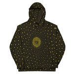 “Breakin’ Atoms VRAY Hoodie laid flat, featuring an all-over green stingray-inspired dot pattern with a central flare motif.” thumbnail 2