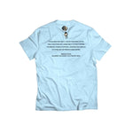 Back view of Breakin' Atoms x Organized Chaos Freedom Tower Ice Blue Tie-Dye T-Shirt – Streetwear style graphic tee thumbnail 4
