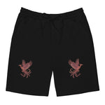 black Breakin’ Atoms Twin Flam Shorts with twin red phoenix DTF prints on front thigh thumbnail 3